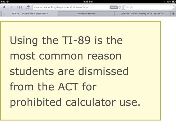 WinnieThePooj13's tweet image. I was almost going to use a prohibited calculator. #TI89 #ACTproblems @oliviastraka4