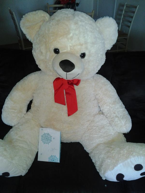 ItsMera's tweet photo. My boo surprised me with this big ass Teddy bear this morning. http://t.co/SXv4cBbB