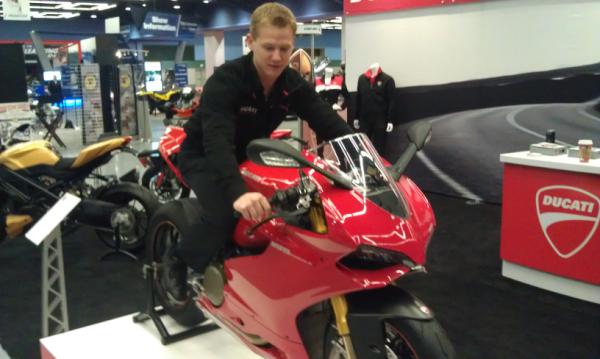 Cameron_West3's tweet photo. Check it out, on the new Panigale! http://t.co/cN1GRwOd