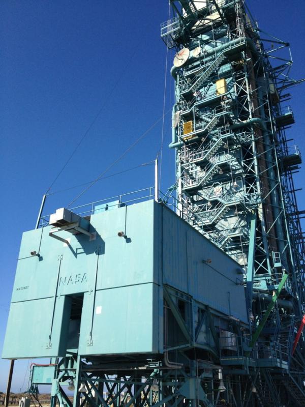 At VAFB hard hat on and getting a tour of the delta pad (slick 2)