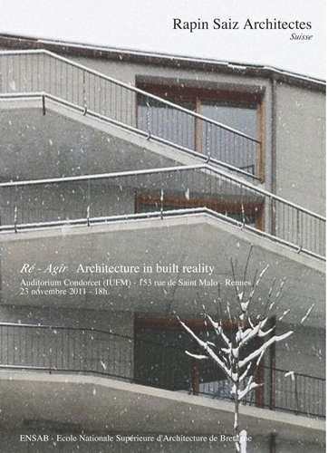 RapinSaiz's tweet photo. Rapin Saiz Architectes Conférence Ré-Agir 23.11.2011 Auditorium Condorcet (IUFM) 18h Ecole d'Architecture de Bretagne http://t.co/62BTAJ4d
