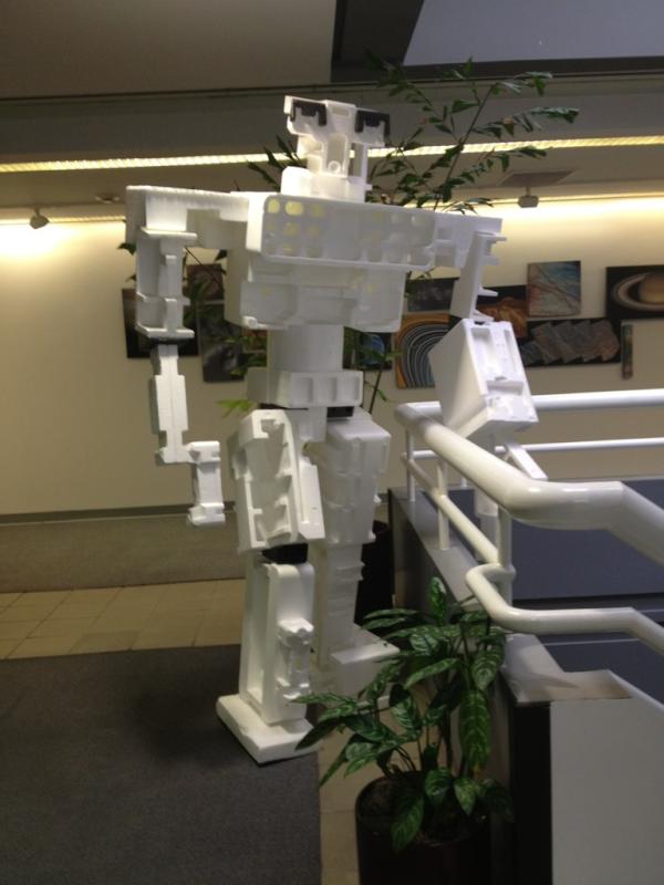 Why hello mr foam robot of awesomeness! (@ JPL)