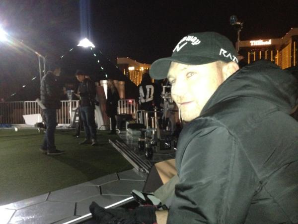FromTheTee's tweet photo. While filming this with @ANNIKA59, Olin and Freddie on Vegas rooftop, @TwoGlovesGolf says, "I'm hanging with legends." http://t.co/IP3RX2Sp
