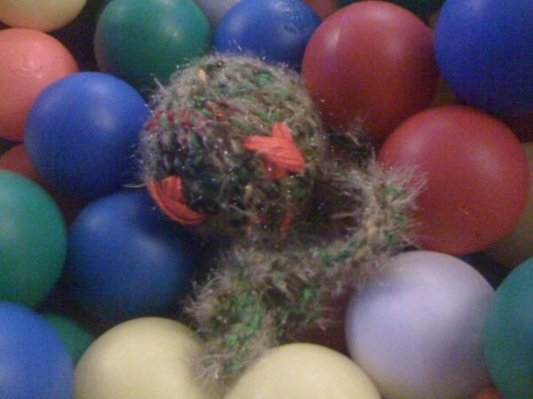 MamsellChaos's tweet photo. there is a #datenkraken at the #baellchenbad ! #knitguerilla #knithacking http://t.co/ER3SiuGx
