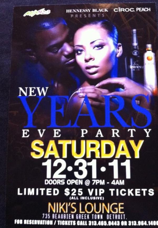New Years Eve Party!! $25 VIP all inclusive tickets going fast!! Call now at 313-964-1400! Special guests will be here!