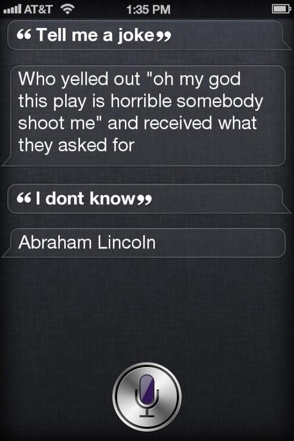 ShitSiriSays_'s tweet photo. Poor Abe http://t.co/YISAwjVx