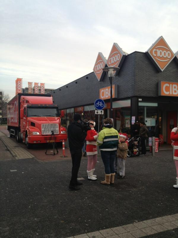 Kerstsfeer bij C1000 Cibo Woensel #kersttruck #cocacola