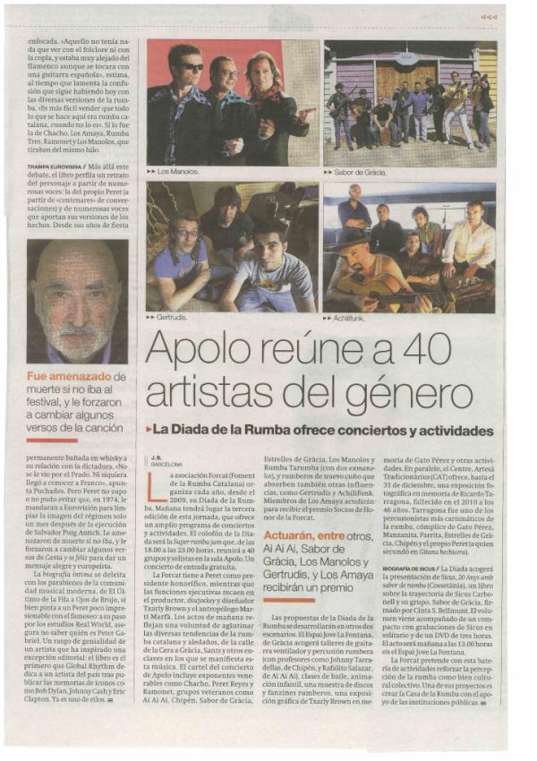 GlobalRhythmPre's tweet photo. #Peret en El Periódico (Part II) http://t.co/aAj3F7Ew