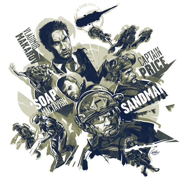 CODLeague's tweet image. This drawing was created by @CallofDuty fan @SamGilbey. RT if you think Soap’s mohawk is badass.