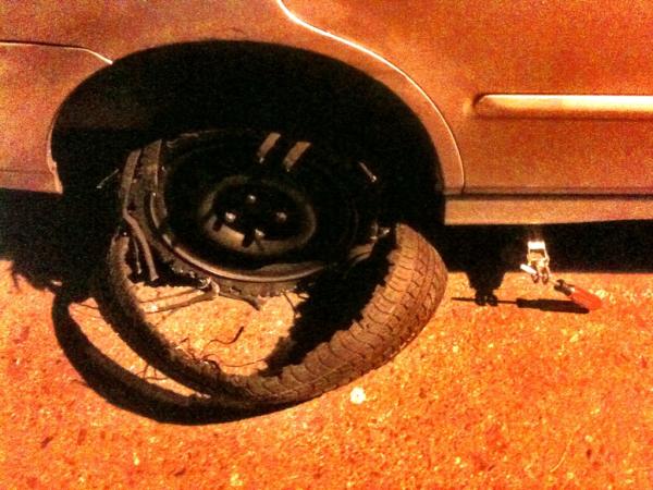 Thank You Jesus! Yesterday on my way to work my tire exploded. I almost crashed into a semi. #godwasthere