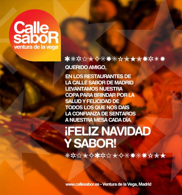 Pues los restaurantes de la #CalleSabor de Madrid vamos a ir aprovechando para felicitaros la Navidad a todos.Chin-chin