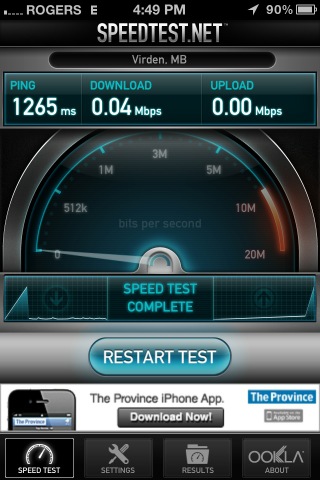 cdnbeer's tweet image. It's funny that Rogers EDGE is faster than 3G #rogersfail