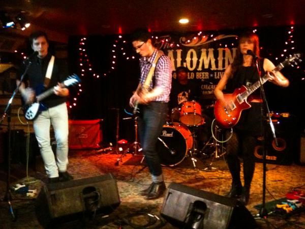 Rockin night w/ <a href="/peersupportyyc/">Peer Support</a> & <a href="/thedeepestocean/">The deepest ocean</a> at <a href="/thepalomino/">Palomino Smokehouse</a> (: Good luck in Finland Renee!!!! You'll be missed!!