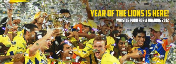 ChennaiIPL's tweet photo. Year of the Lions is here.. #welcome2012 http://t.co/tM9AbGXY http://t.co/9r4DttqX