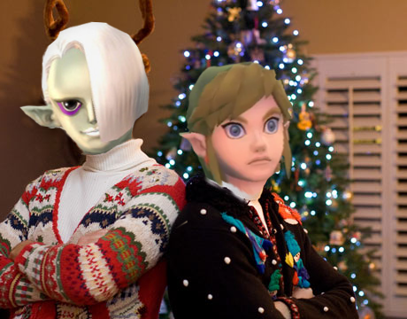 SkywardZelda's tweet photo. I got @Link_Skyward and @DGhirahim to dress up. See? http://t.co/b1ManJVh