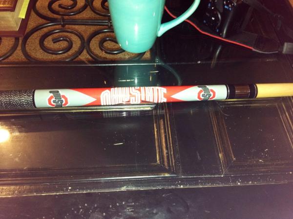 Caromcknight's tweet image. Yay finally! #gobucks #poolstick #merrychristmas