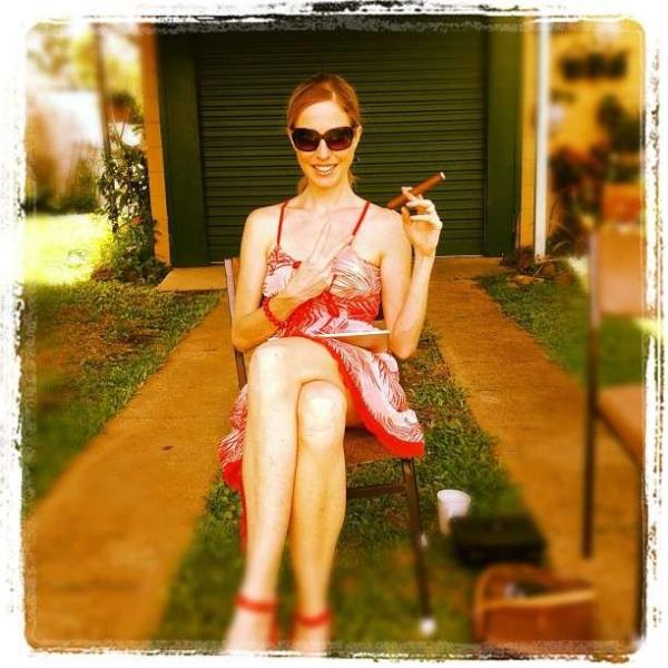 cigargrl's tweet photo. @CajunScoopMonte Thanks for the tip! And happy holidays! A pic of me smoking' on Xmas day. Cheers! http://t.co/0Js7xPWE