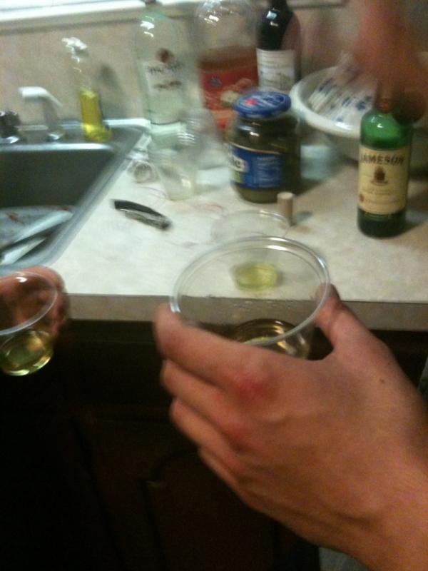 magikeraser's tweet photo. pickle juice and Jameson http://t.co/TMdW68MW
