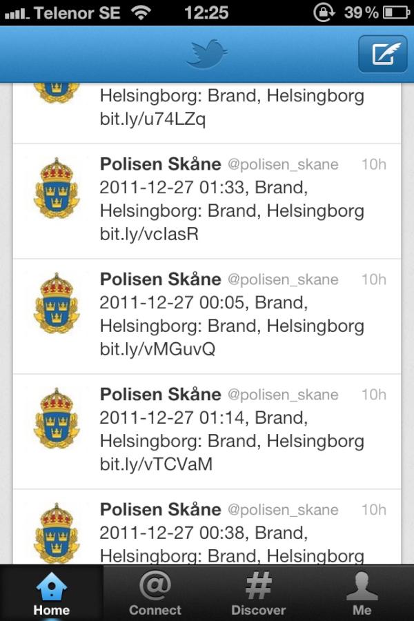 Har det brunnit i Helsingborg eller? Ligger 2 till brandtweets om Helsingborg innan dessa dessutom..