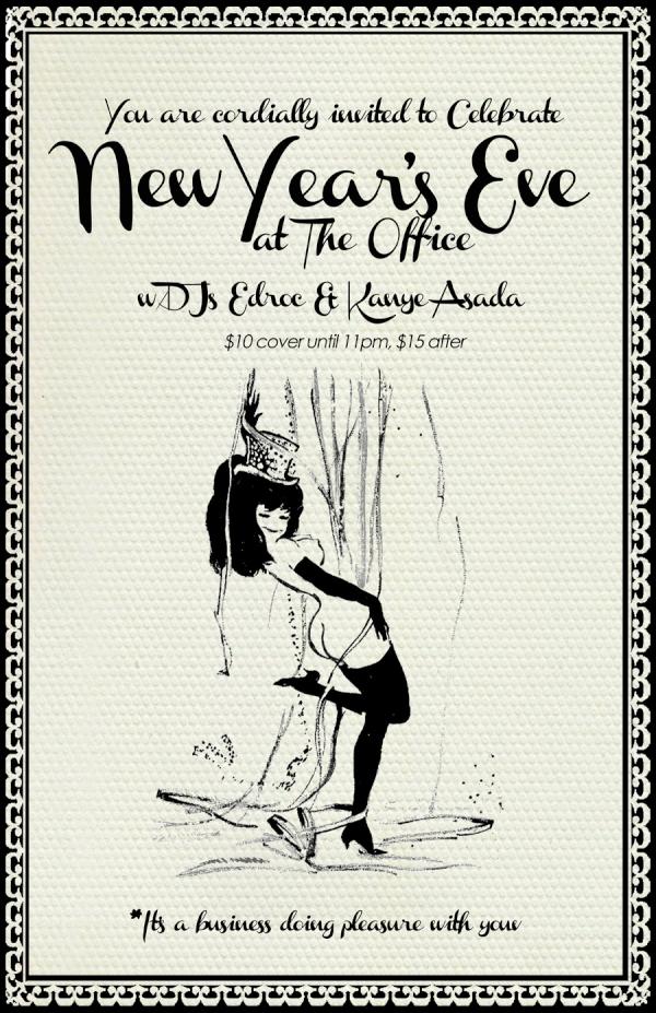 MindzAlike's tweet photo. RT @DJedROC: New Year's Eve #DanceParty @TheOfficeBarSD w/ @KanyeAsada & @djedroc. $10 till 11pm, $15 after. http://t.co/yM07EUmm