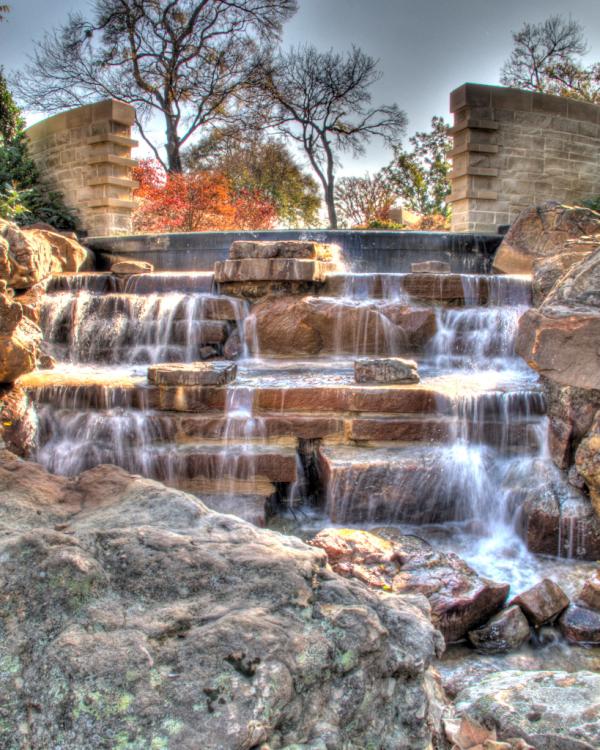 HDRPhotoBlogger's tweet image. Rock Waterfall @dallasarboretum #hdr