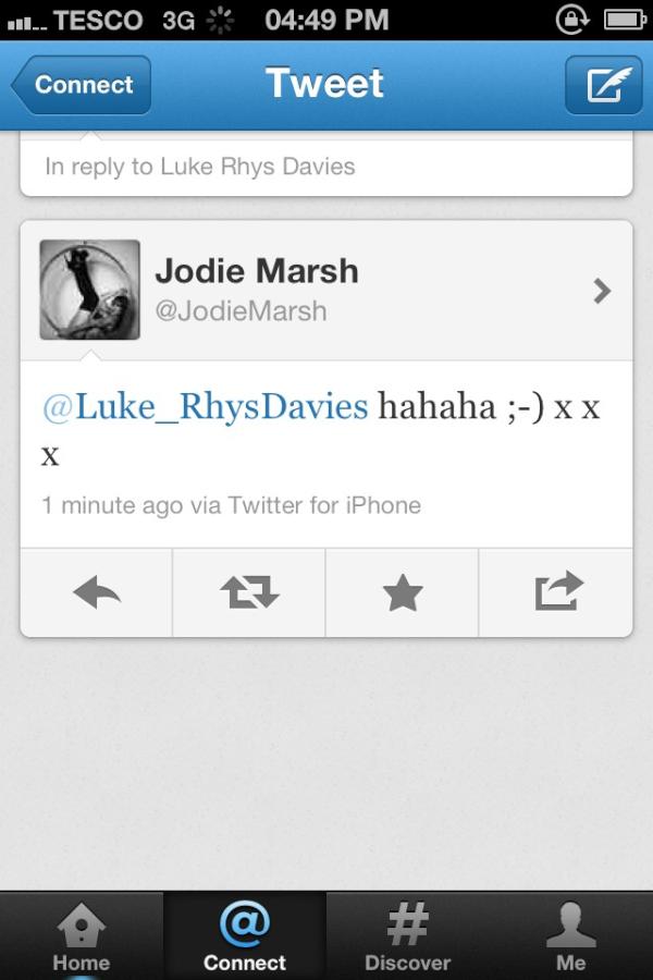 Luke_RhysDavies's tweet image. Yeah that's write jodie marsh tweeted me back #chuffing!