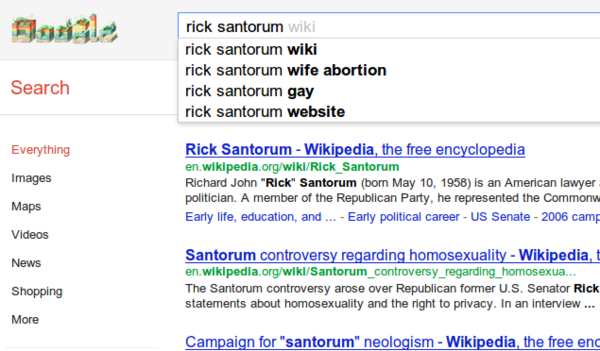SantorumForGOP's tweet image. @SpreadSantorum @SantorumPR It looks like someone's #GoogleProblem is still getting worse. #SpreadingSantorum #Frothy