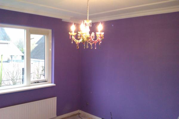Vandaag een mooie paarse slaapkamer afgerond.
