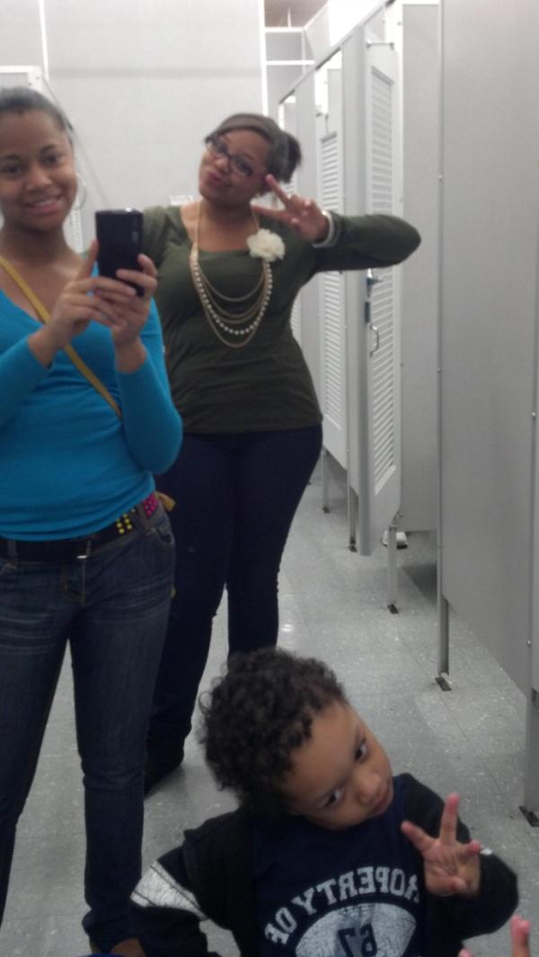 i_redgal's tweet image. Mii lil cuzzo tryin to copy me in the mirror! #LilGenius