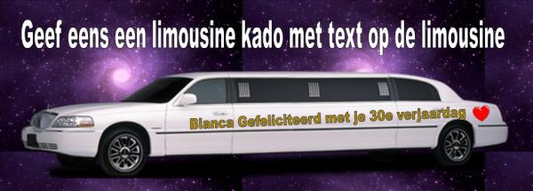 limowens's tweet photo. Geef eens een limousine kado
met tekst op de limousine bij ons de limo kado bon http://t.co/Tebq0i6x