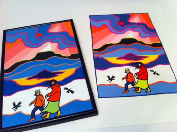 a rare opportunity to see a serigraph and its original painting together