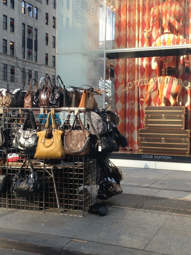 Hoda Kotb on X: Funny site on 5th ave. knock off purses set up in