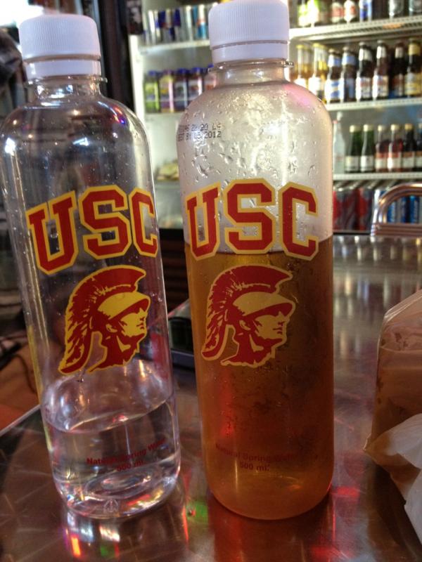 HashtagC's tweet photo. One is clean, one is in between
On the road to the rose bowl
@SLStratford 
#trojanwater! http://t.co/8RlDRRWx