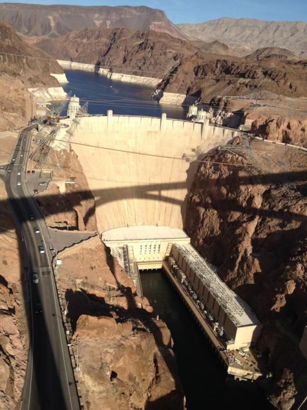 GrandmaMber's tweet image. On the bridge created so that not as much traffic goes over the Hoover Dam. #incredible #engineeringwin