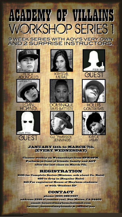 firstclassarts's tweet photo. Starts next week @houseofmayhemds with @official_AOV :: http://t.co/Z10kxZJM