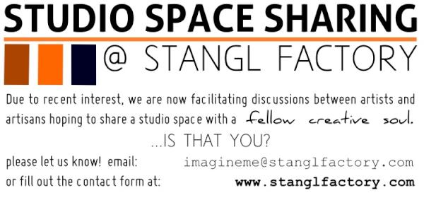 StanglFactory's tweet photo. want to SHARE space..? http://t.co/Jc8ekW7X