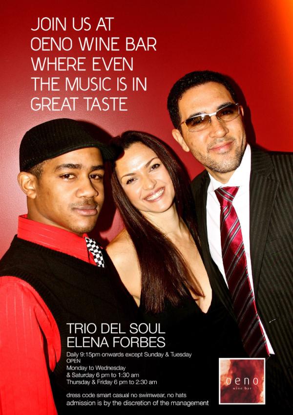 OenoBar's tweet photo. Oeno Wine Bar is pleased to announce the arrival of TRIO DEL SOL by ELENA FORBES with their first performance on 2.2.12 http://t.co/Rw1noVmX