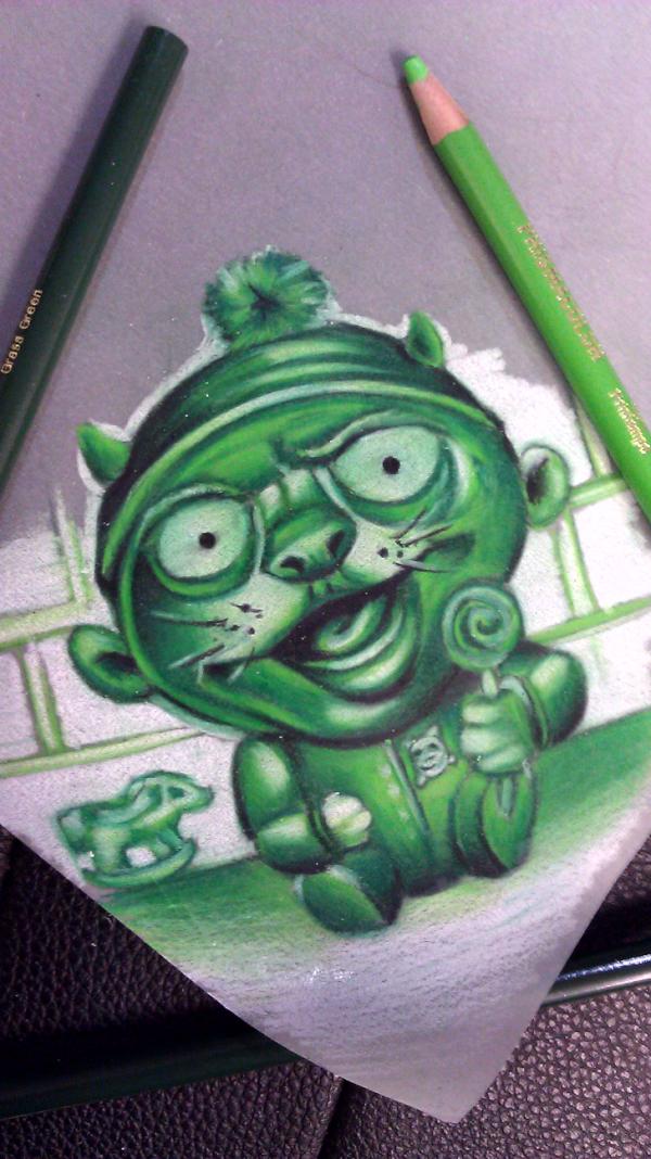 kylecotterman's tweet image. Green meow...