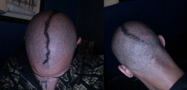 MonRiot's tweet image. I invented the "Spiral Hawk"... 2012 can handle this!  Looking forward to see how it evolves on my head...