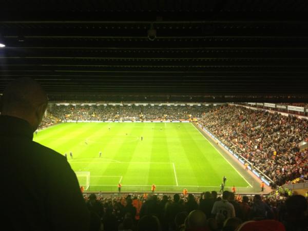 aaronJmace's tweet image. Oldham fans take up the whole anfield road end !! #loyalsupport #ynwa