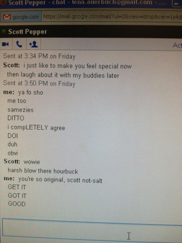 leniepanini's tweet image. You're welcome for the constant entertainment @CoolDudeScott #worklyfe