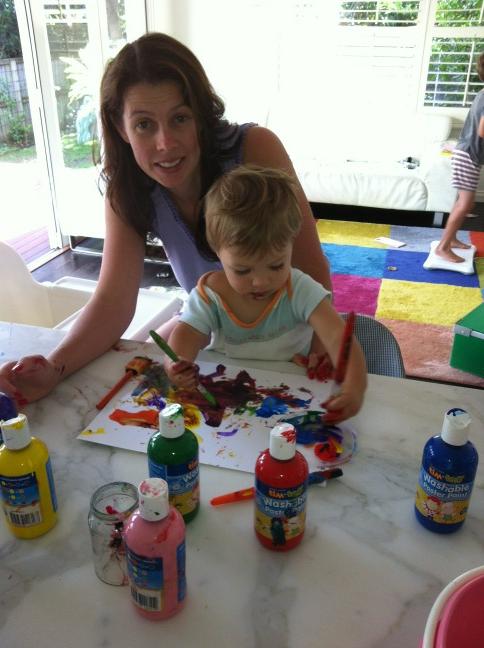 becfoote's tweet photo. Toby's first painting! http://t.co/rQt5pjmF