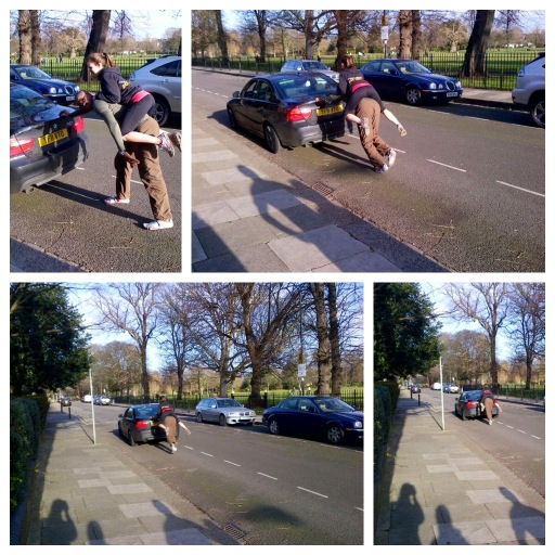 SimoneFit's tweet image. RT @FitnessExplorer: One of my #primal bootcamp class suggested I try this.  So I did. "Piggy Back Car Push"!