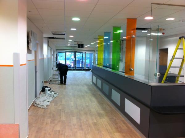 NewhamHospMO's tweet photo. Entrance lobby is nearing completion!! Sam Johnson, the QS is ordering materials for phase 2 to start next week. http://t.co/IqBHp92u