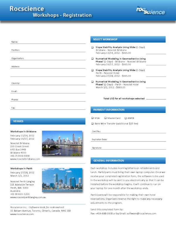 Rocscience's tweet image. Details and registration form for our #Australia trip - #SlopeStability #NumericalModeling workshops