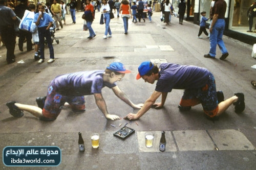 s7ss_'s tweet photo. #Ebda3 فن الرسم على الارض .. اكثر من مجرد رسم http://t.co/A6SvFQke