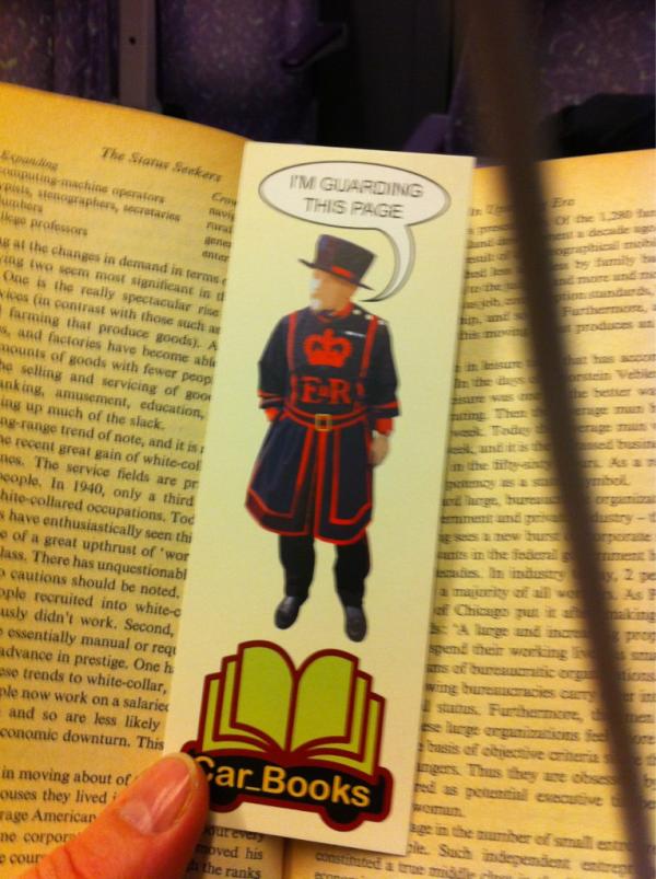 Paulhemingwy's tweet image. Even my bookmark is #oldschool #justsaying  but it works well enough #simpletechnology