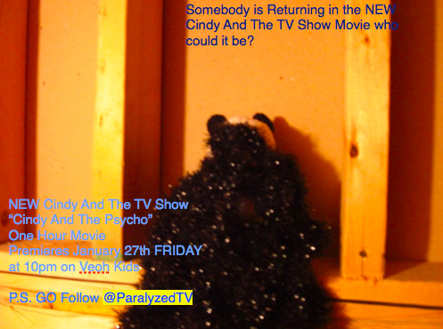 CindyTheTVShow's tweet photo. NEW Cindy And The Psycho sneak peak photo who could it be? :O http://t.co/ultGLF7U