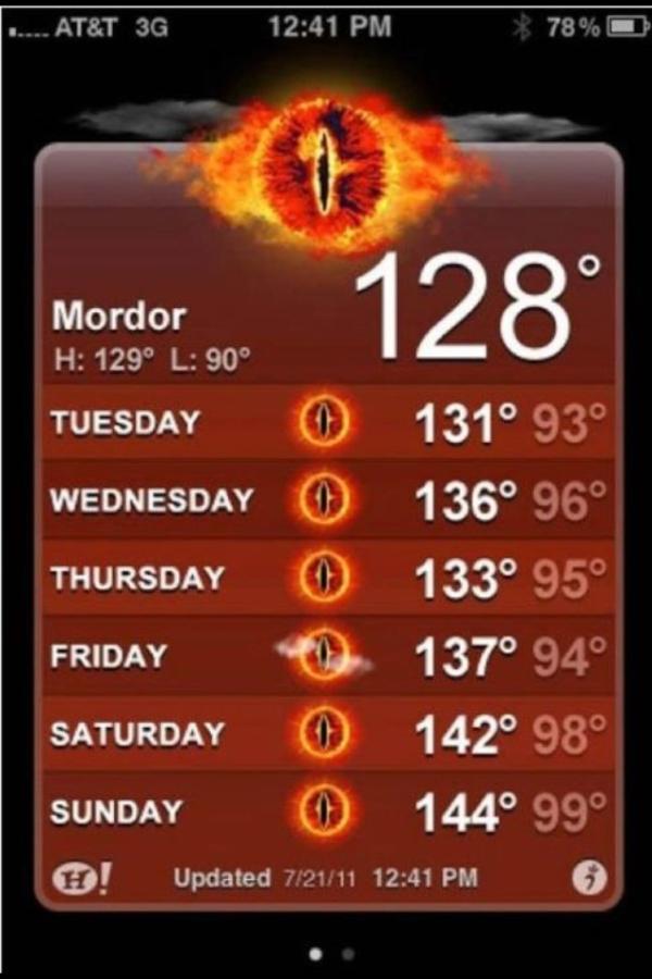 JoelOlandesca's tweet image. #howcoldisit? It's so cold out, that I'd rather be in Mordor burning my face off