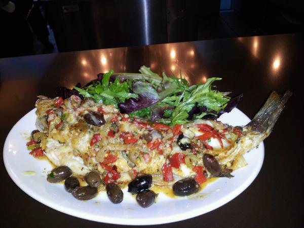 CatCorasKitchen's tweet photo. The roasted whole fish featured item... YUM!!! http://t.co/Ipd9FEwI